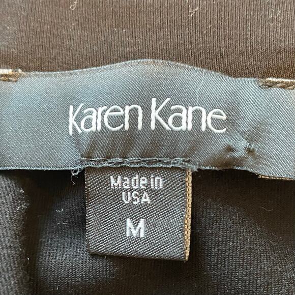 Karen Kane Jersey Knit Dress 3/4 Sleeves Scoop Neck Sz M Normcore A-Line Stretch - Picture 2 of 12